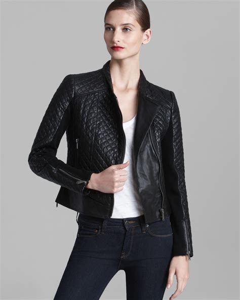 michael kors hipster leather jacket|michael kors leather motorcycle jacket.